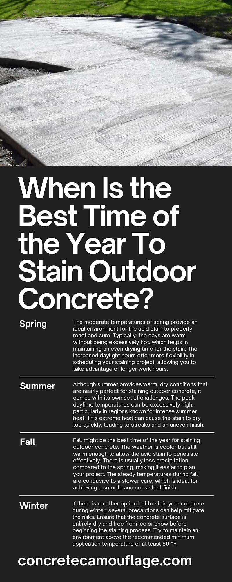 When Is the Best Time of the Year To Stain Outdoor Concrete?